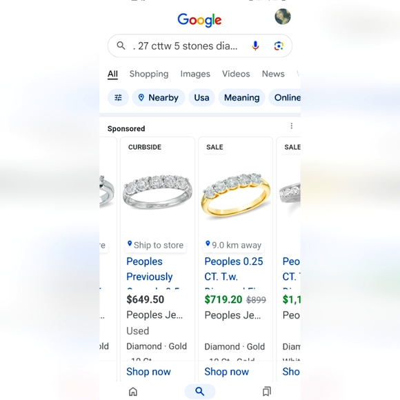 GENUINE SOLID 14K WHITE GOLD GENUINE .27 CTTW DIAMOND ANNIVERSARY WEDDING RING - Picture 7 of 10